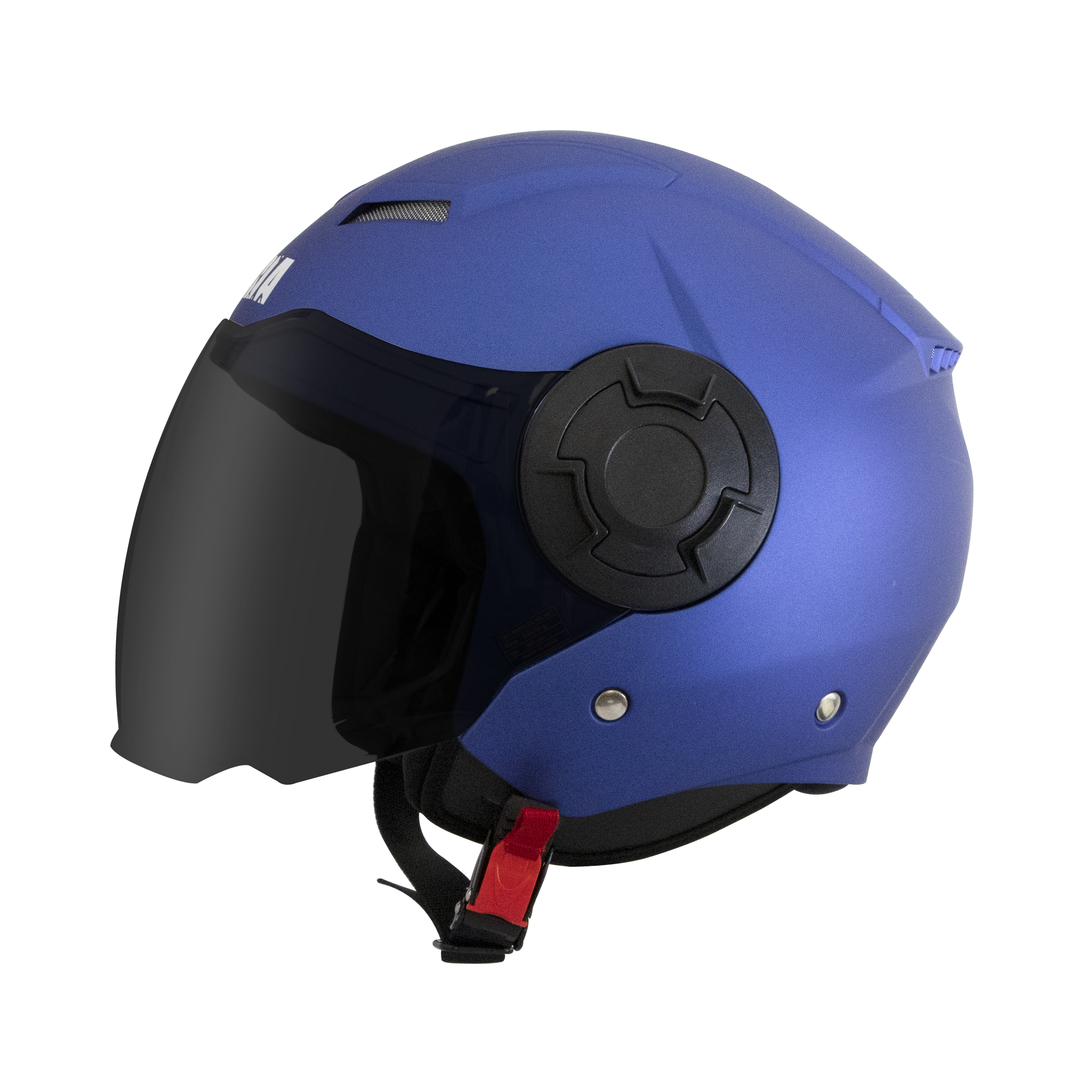 Steelbird Baron Open Face Helmet , ISI Certified Helmet (Matt Y.Blue With Smoke Visor)